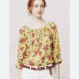 3/$15 Anthropologie Floral Women's Top